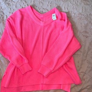 AERIE - Wonder Textured V-neck Sweatshirt
